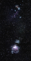 Nebel im Orion mit Sternen