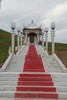 Buddhastatue und große Stupa am Kloster Amarbayasgalant