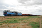 An der einzigen Bahnstrecke der Mongolei